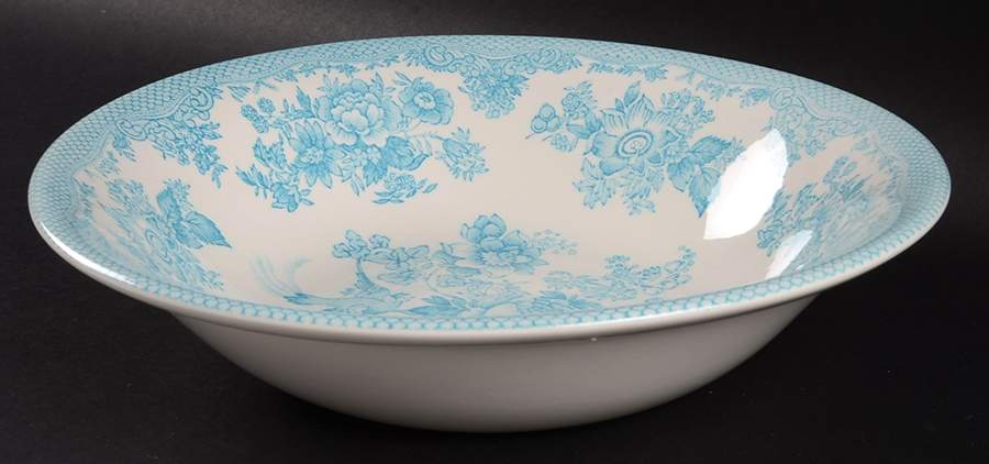 Asiatic Pheasant-Turquoise 10" Round Vegetable Bowl by Royal Stafford-1