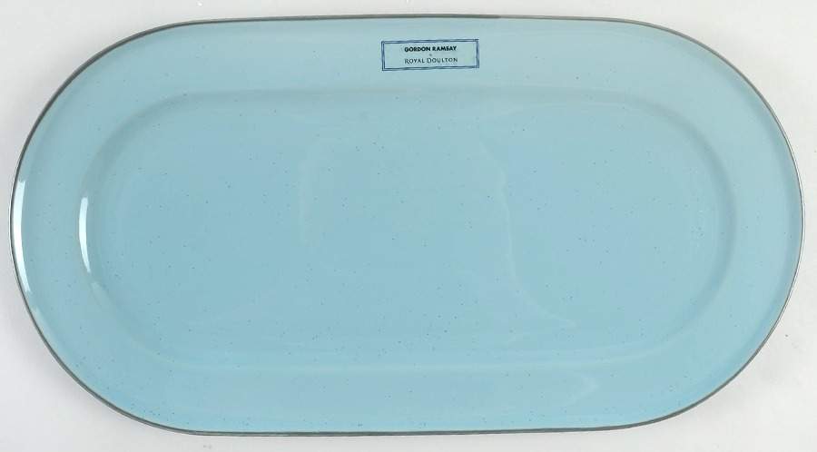 Union Street Cafe-Blue 16" Oval Serving Platter by Royal Doulton-1