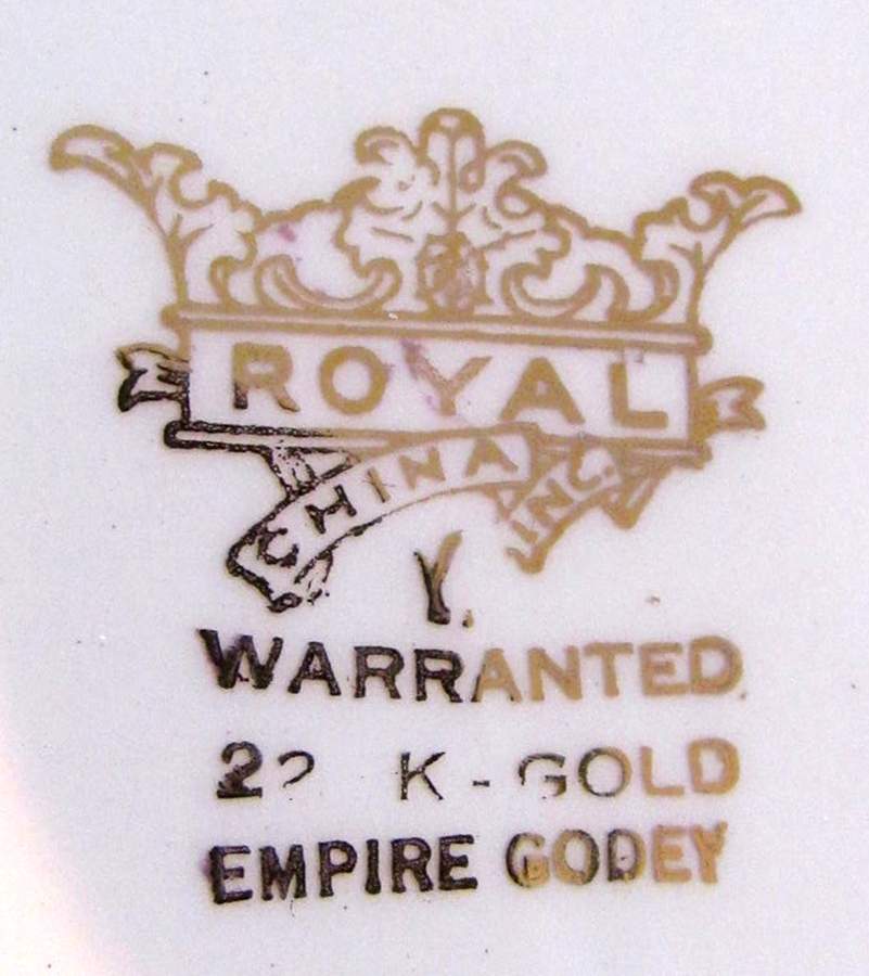 Empire Godey 11" Chop Plate (Round Platter) by Royal (USA)-1