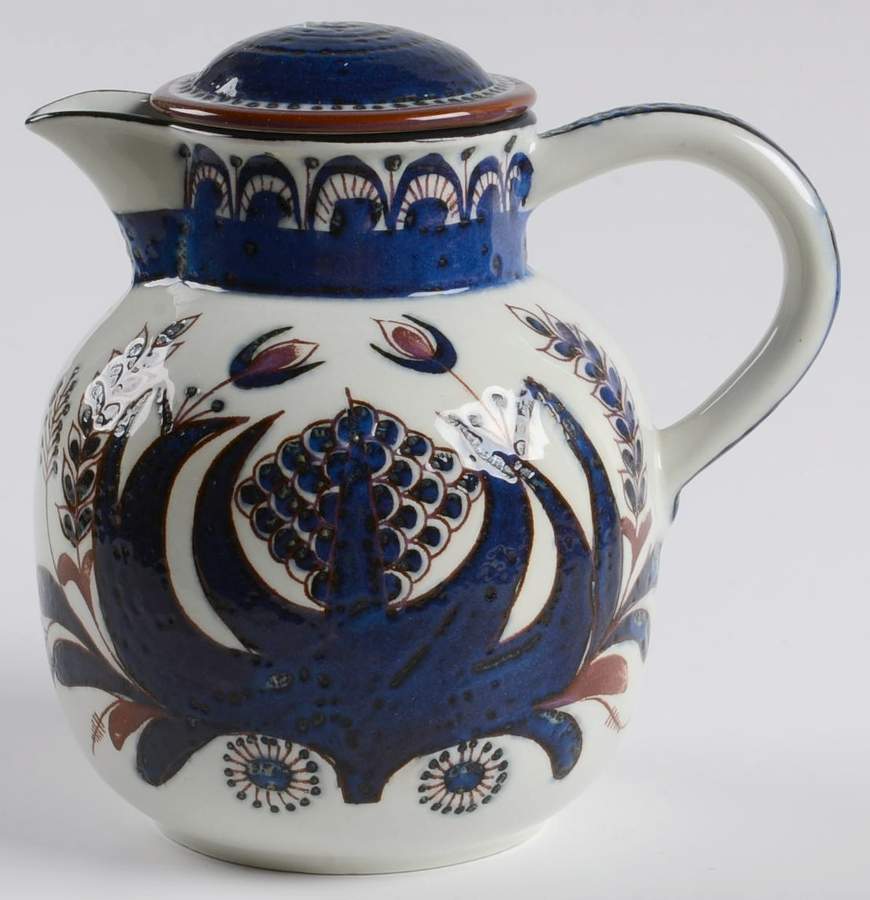 Aluminia Faience 16 Oz Pitcher with Lid by Royal Copenhagen-1