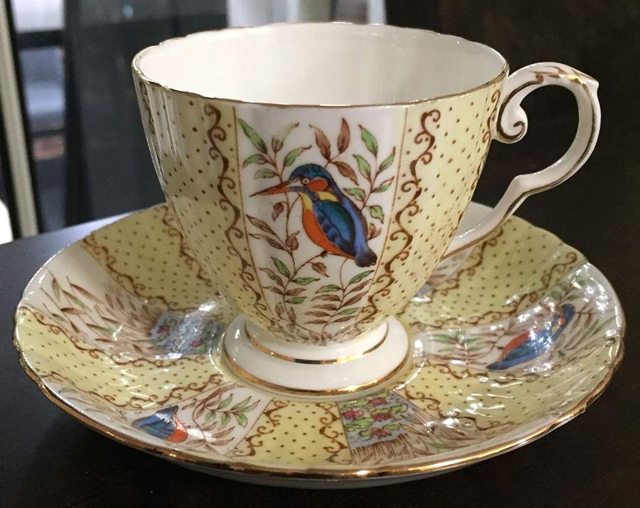 Kingfisher Footed Cup & Saucer Set by Royal Grafton-1