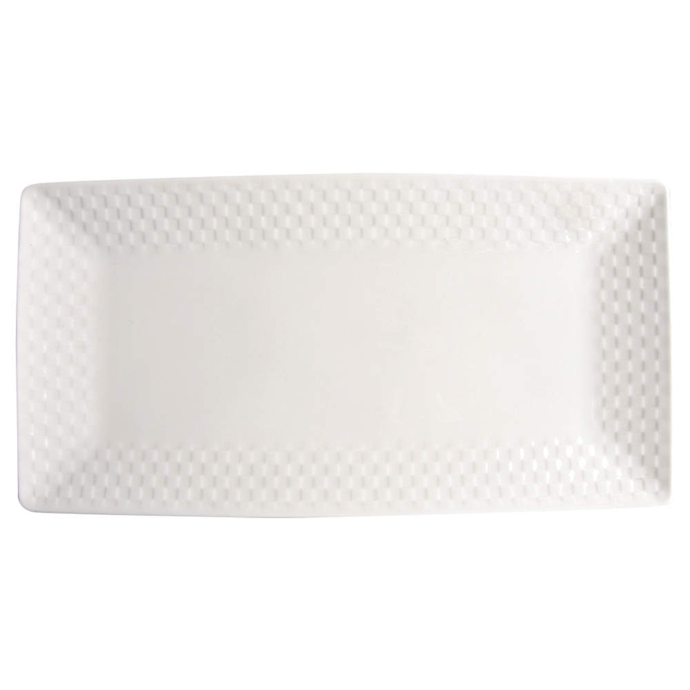 Basketweave 16" Rectangular Serving Platter by Roscher & Co-1