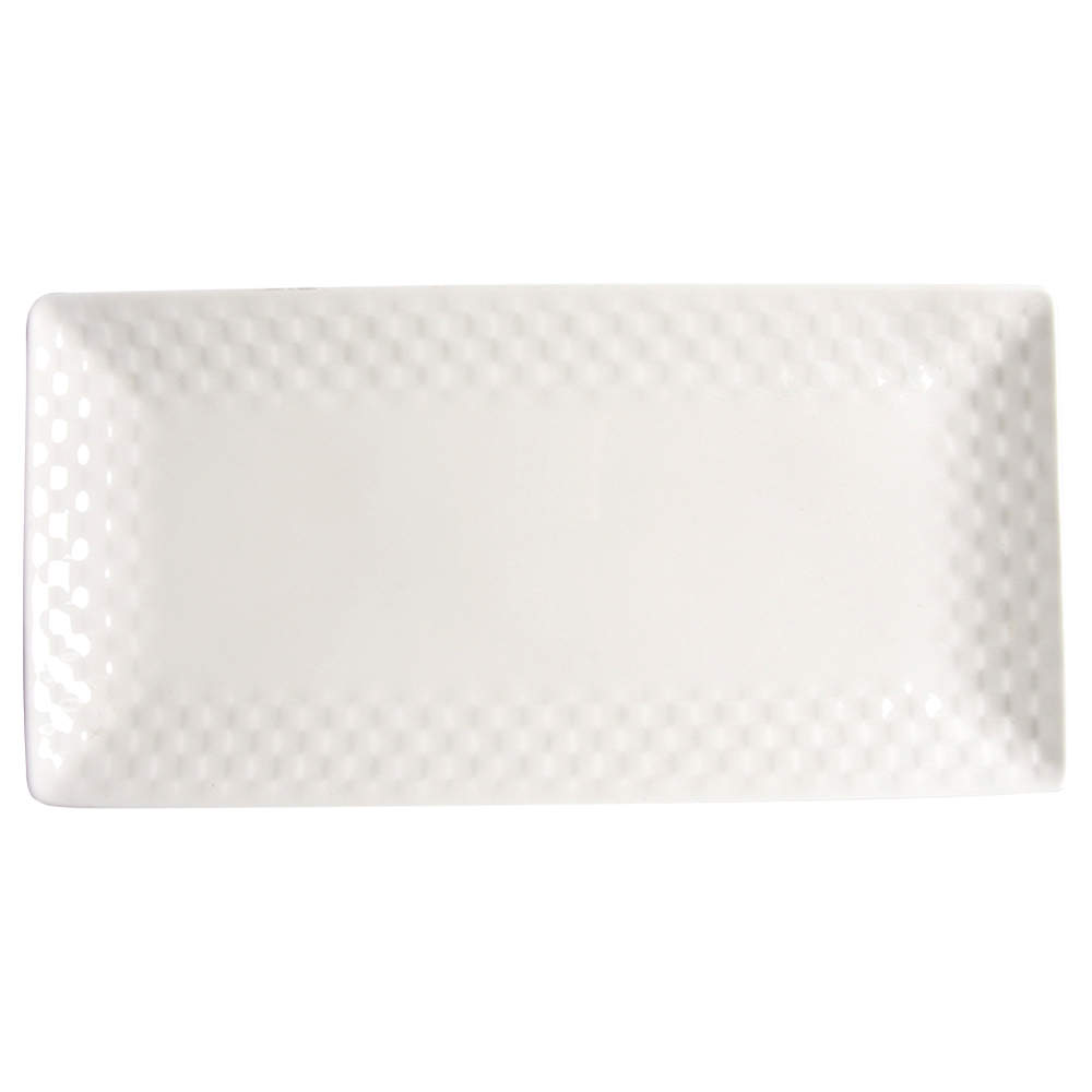 Basketweave 12" Rectangular Serving Platter by Roscher & Co-1
