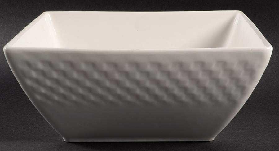 Basketweave 8" Square Serving Bowl by Roscher & Co-1