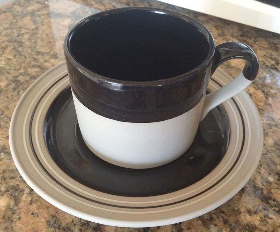 Sandpiper Black Flat Cup & Saucer Set by Ranmaru-1