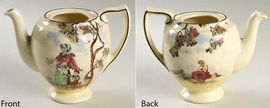 Old English Scenes Teapot No Lid by Royal Doulton-1