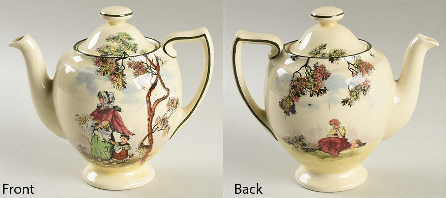 Old English Scenes Teapot & Lid by Royal Doulton-1