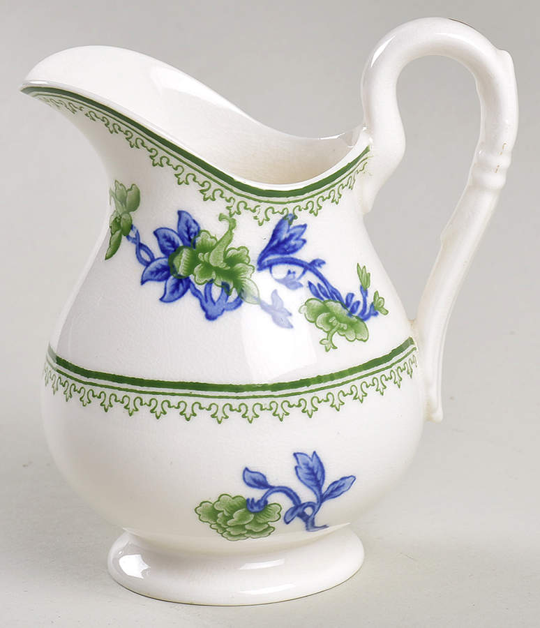 W8464-Green & Blue Mini Creamer by Royal Worcester-1