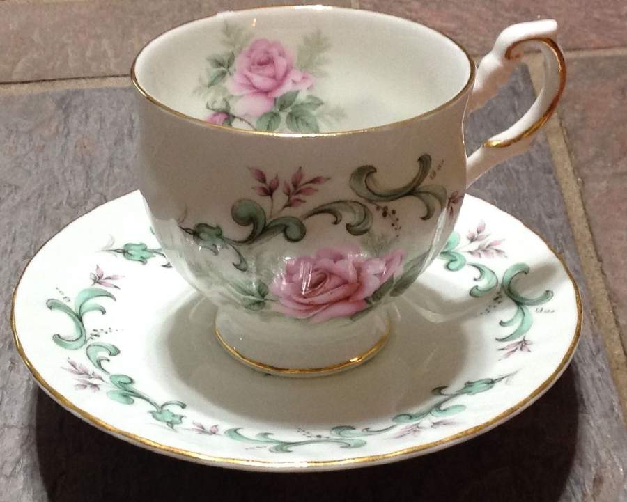 RIA115 Footed Cup & Saucer Set by Rosina-Queens-1