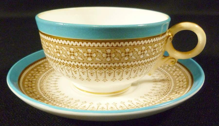 B853 Flat Cup & Saucer Set by Royal Worcester-1