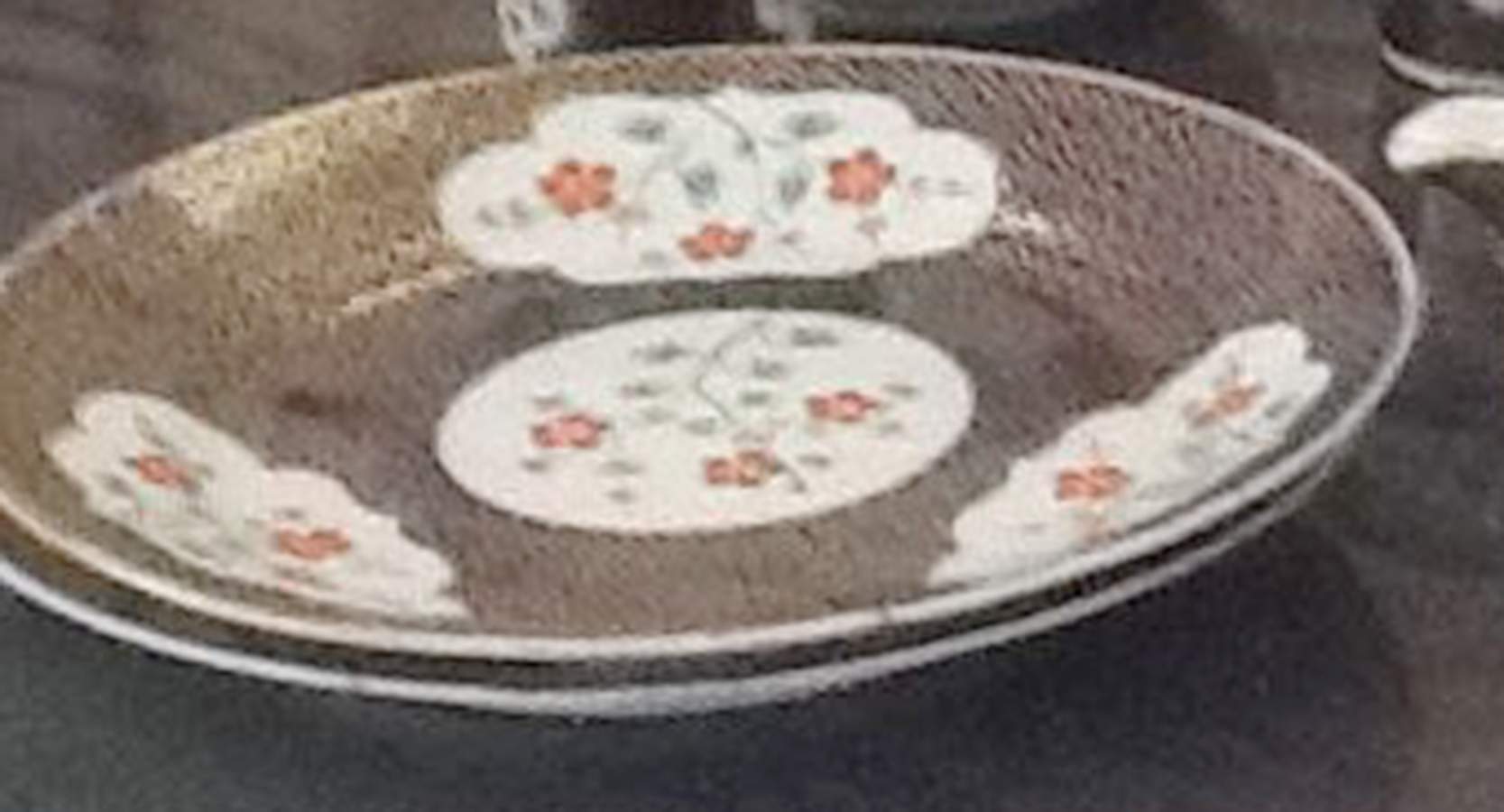 Chamberlaine (Red Flowers) Dinner Plate by Royal Worcester-1