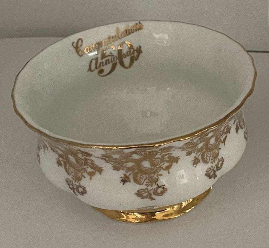 Anniversary Gold Open Sugar Bowl by Royal Albert-1