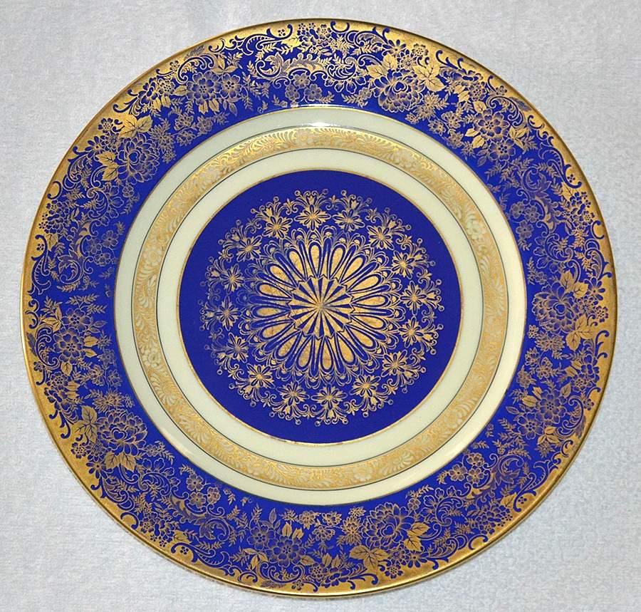 655-Blue Dinner Plate by Rosenthal - Continental-1