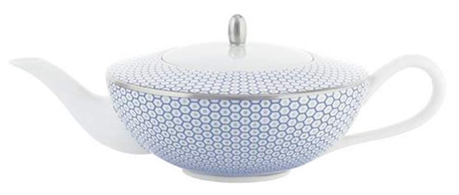Tresor Blue Tea/Coffee Pot & Lid by Raynaud-1