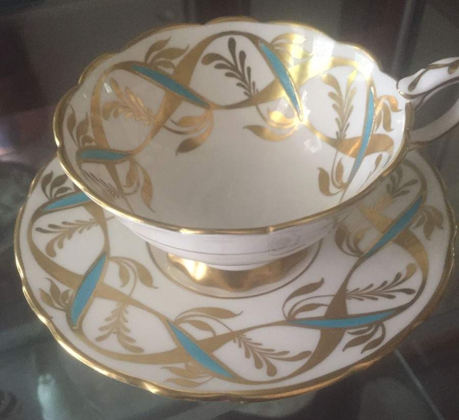 Rst40 Blue Footed Cup & Saucer Set by Royal Stafford-1