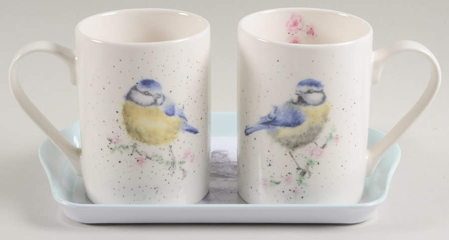 Wrendale Designs Cylindrical Mugs(MUGCY3&4) & Melamine Tray(TR8MM4) by Royal Worcester-1