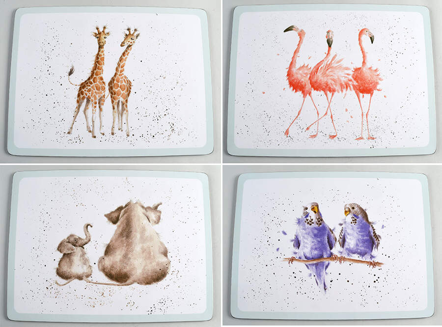 Wrendale Designs Corkboard Placemat - Set of 4 (Motif 7-10) by Royal Worcester-1