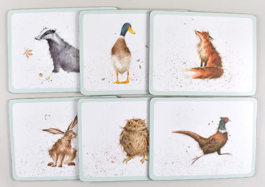 Wrendale Designs (Set of 6) Corkboard Placemat (PMCBM1-6) by Royal Worcester-1