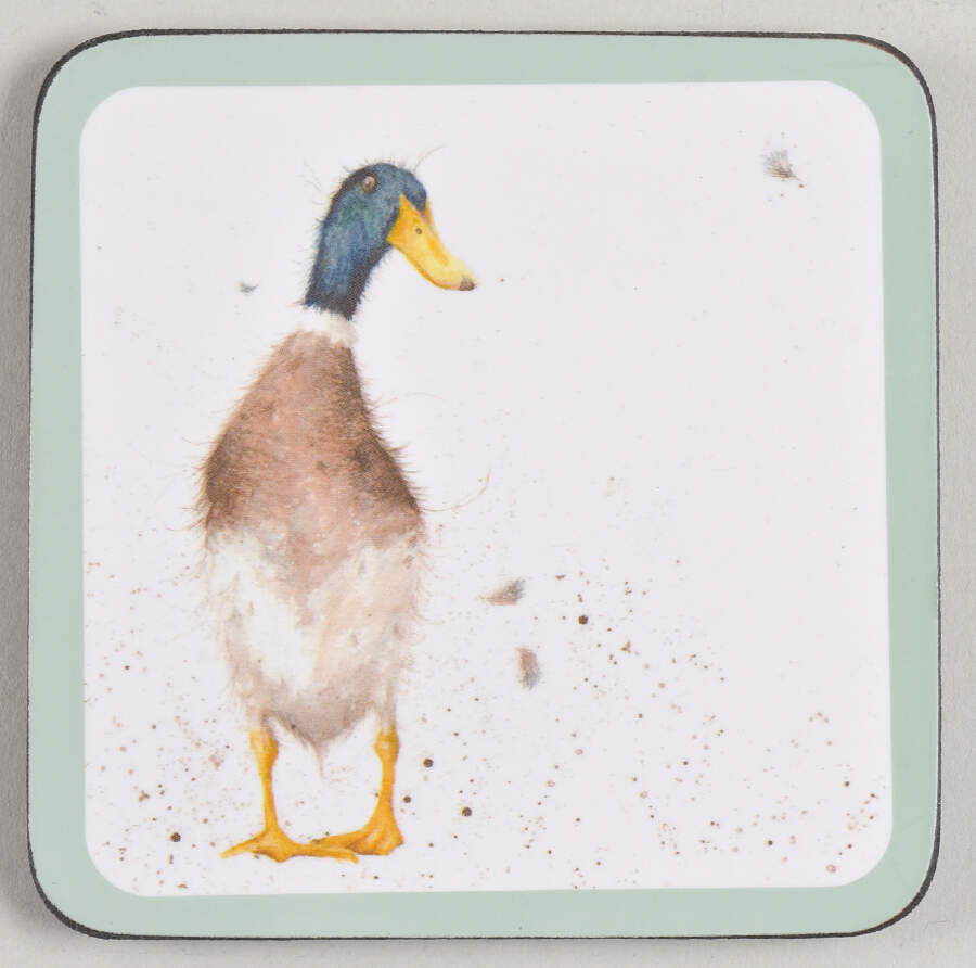 Wrendale Designs Square Corkback Coaster by Royal Worcester-1