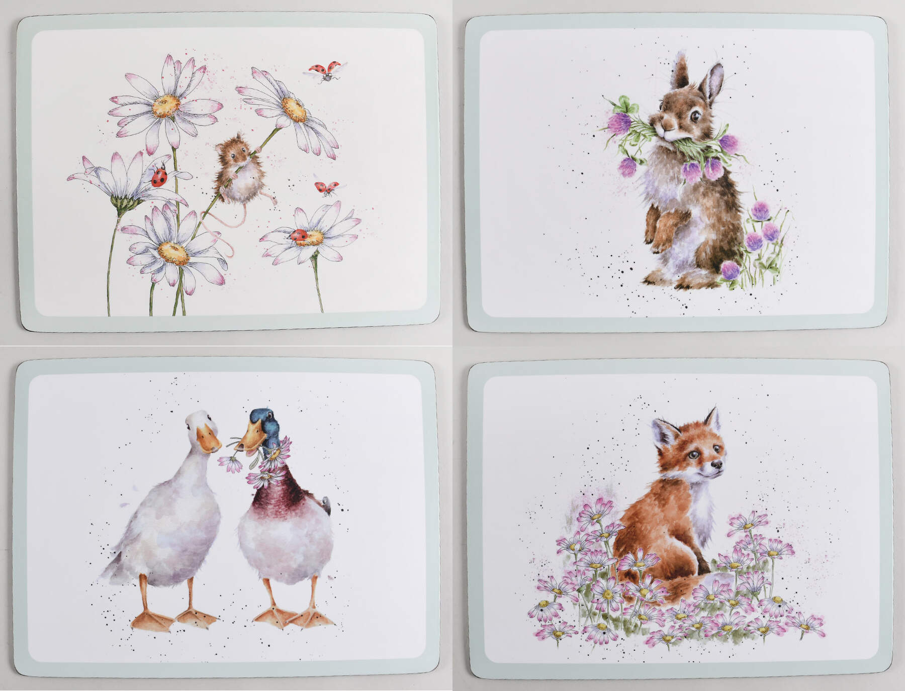 Wrendale Designs 16" X 12" Corkboard Placemat - Set of 4 by Royal Worcester-1