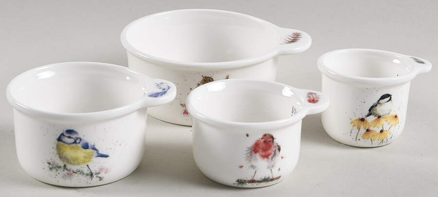 Wrendale Designs Measuring Cup Set (1 Cup,1/2 Cup,1/3 Cup,1/4 Cup) by Royal Worcester-1