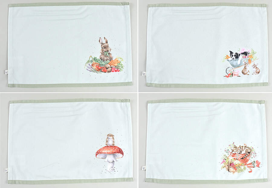 Wrendale Designs Cloth Placemat - Set of 4 (PMCM1, PMCM2, PMCM3 & PMCM4) by Royal Worcester-1