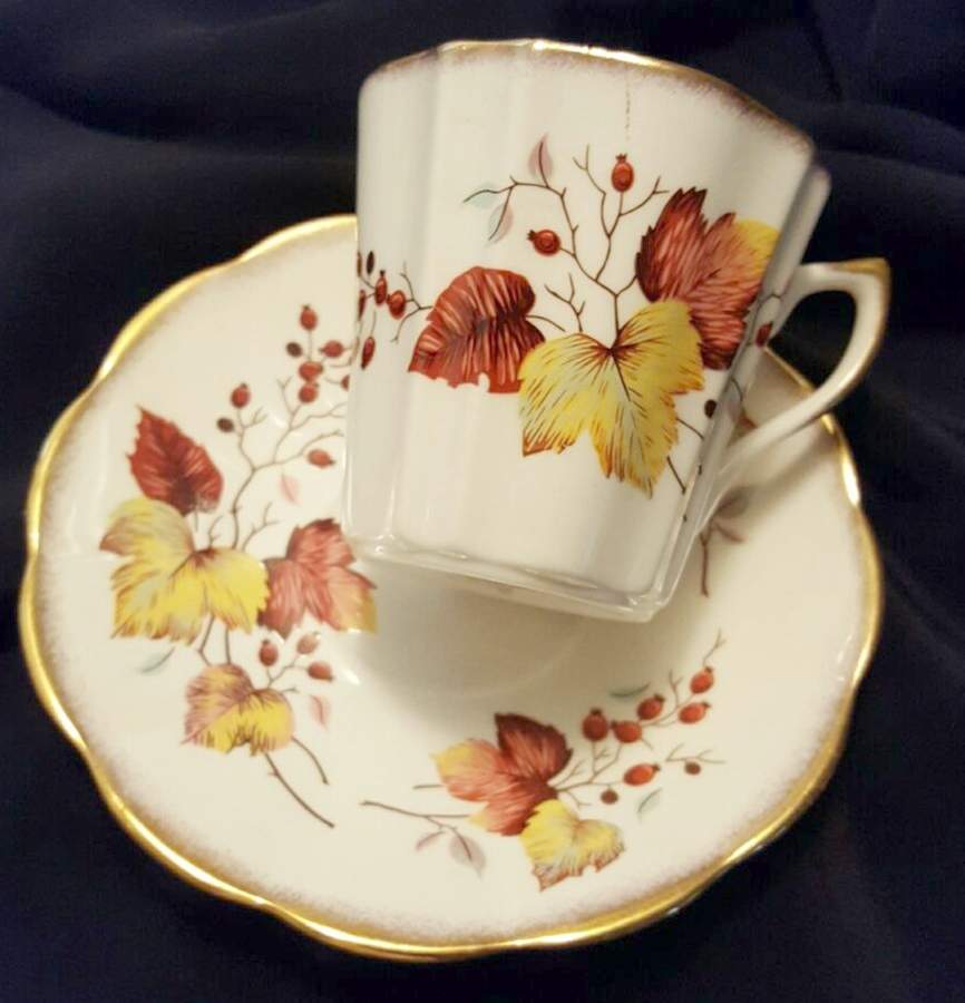 5858 Flat Demitasse Cup & Saucer Set by Rosina-Queens-1