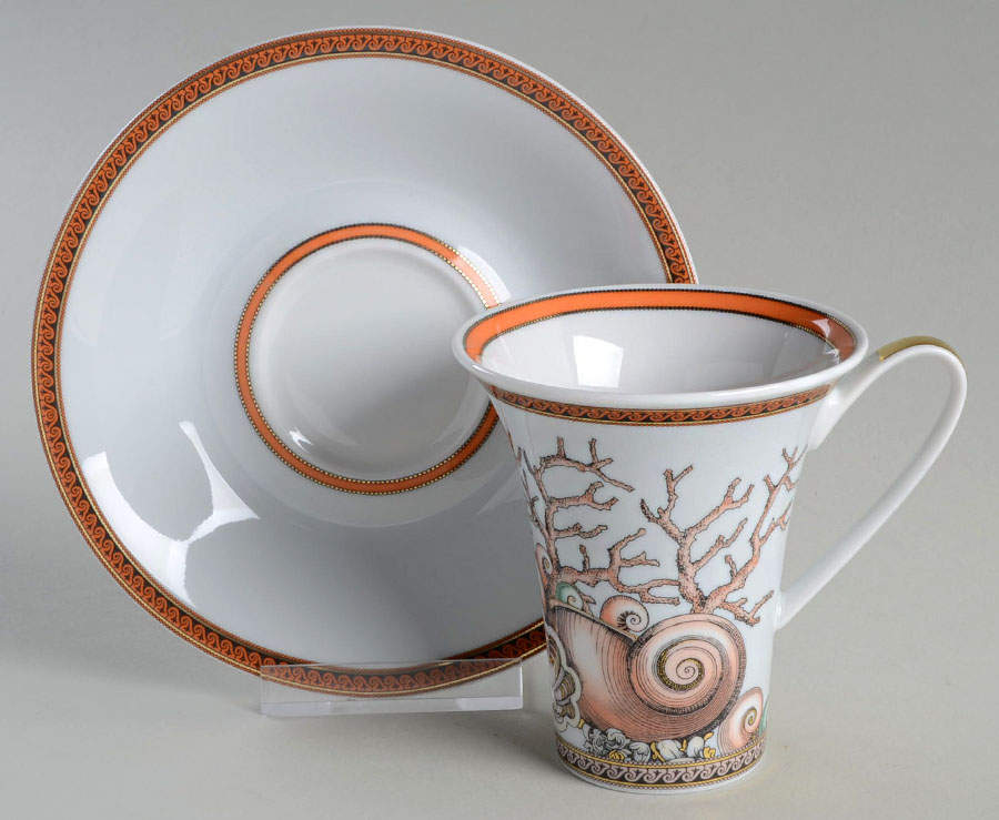 Les Etoiles de la Mer Flat Cup & Saucer Set by Rosenthal - Continental-1
