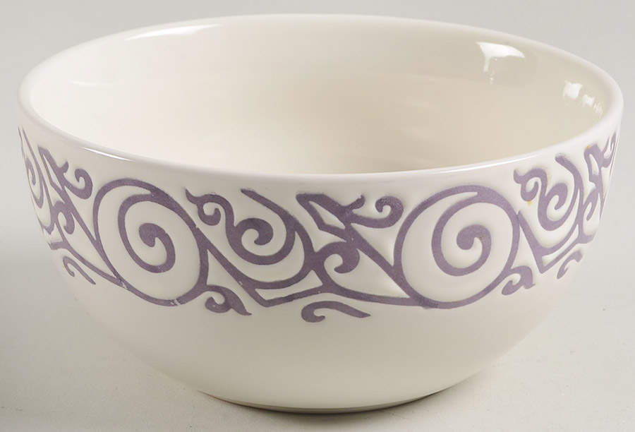 Cucina Scroll Lavender Soup/Cereal Bowl by Rachael Ray-1