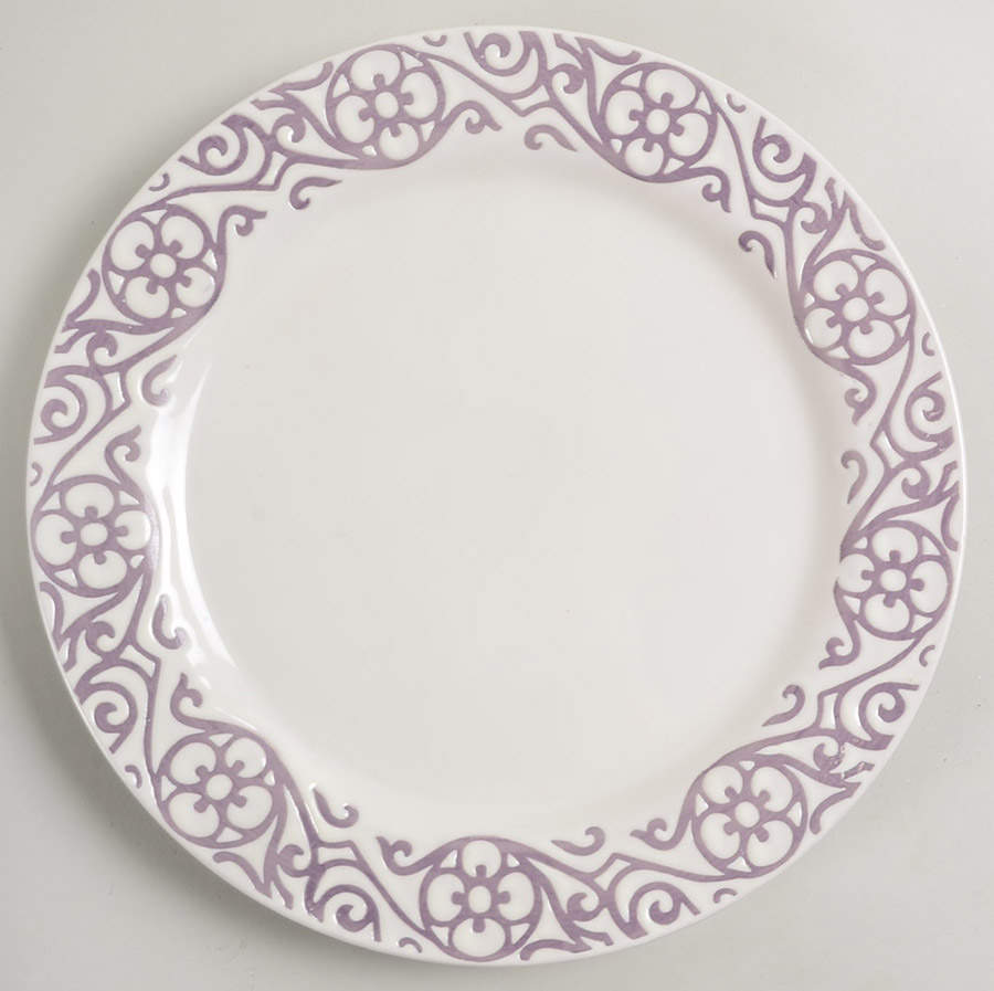 Cucina Scroll Lavender Dinner Plate by Rachael Ray-1