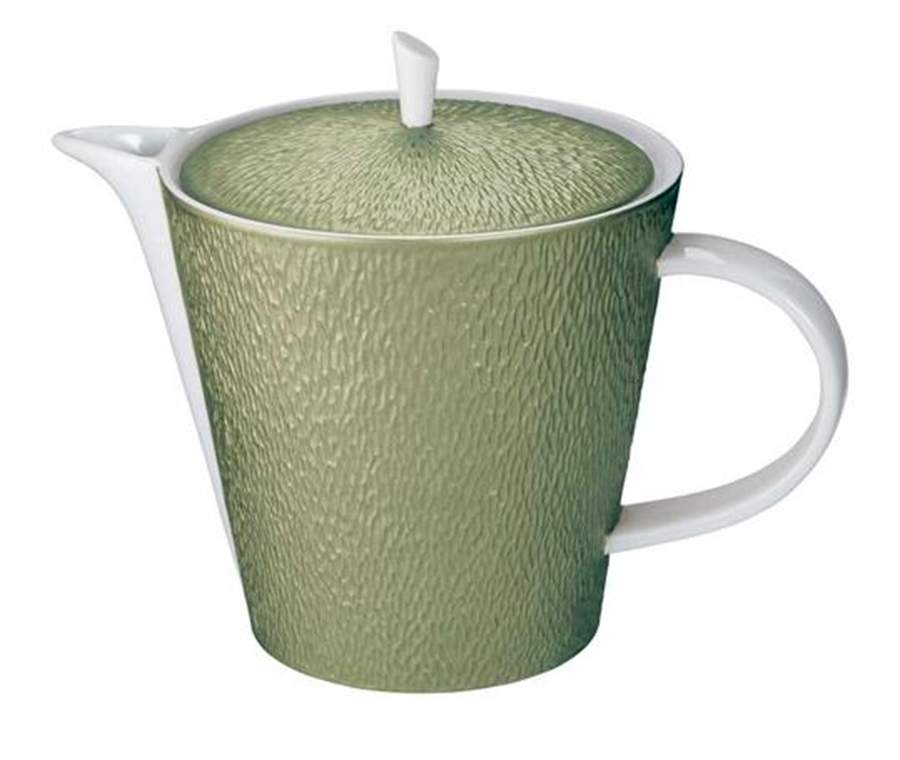 Mineral Irise Olive Green Tea/Coffee Pot & Lid by Raynaud-1