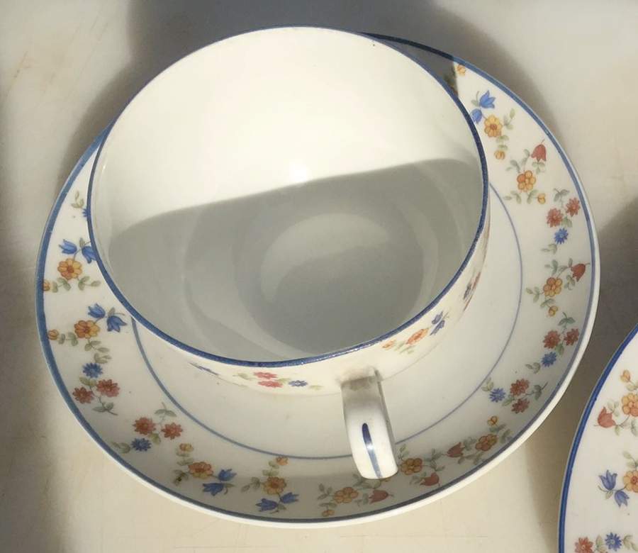 RIB25 Flat Cup & Saucer Set by Rieber-1