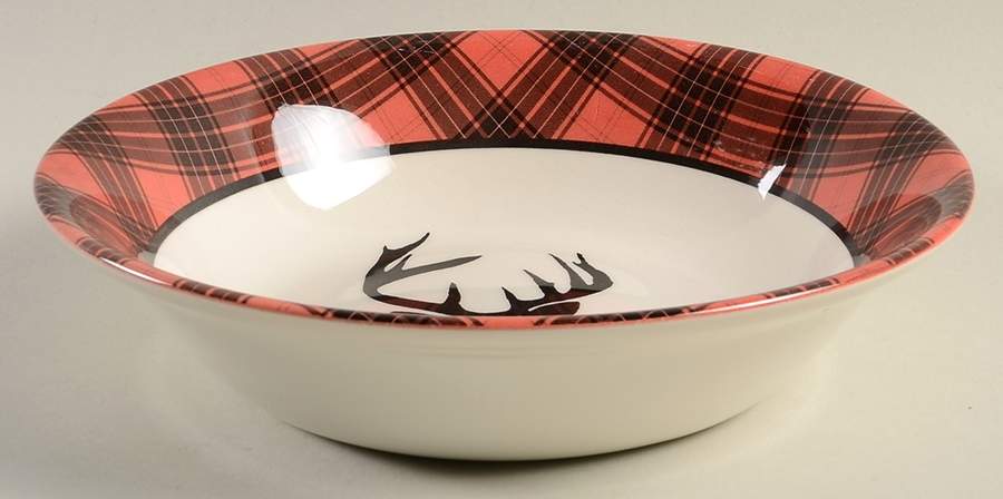 Red Tartan Stag 9" Round Serving Bowl by Royal Stafford-1
