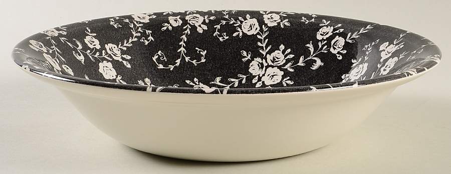 Black Chintz 10" Round Serving Bowl by Royal Stafford-1