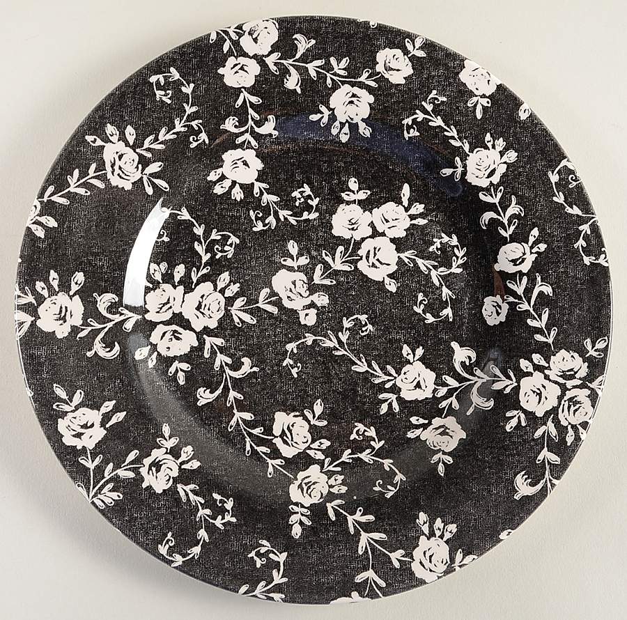 Black Chintz Salad Plate by Royal Stafford-1