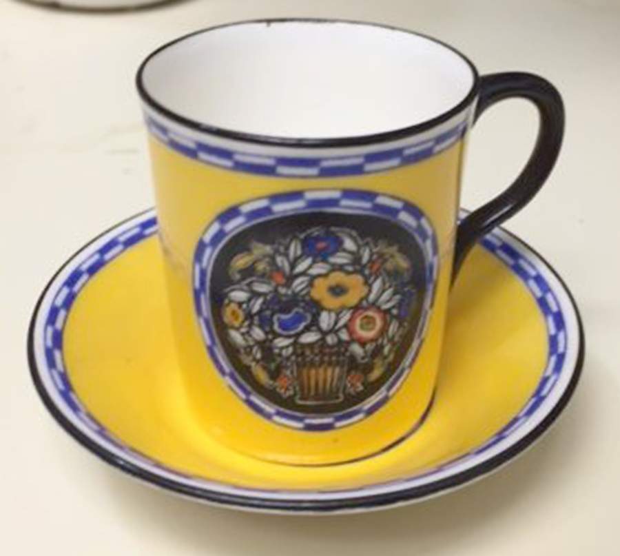 C1647 Flat Demitasse Cup & Saucer Set by Royal Worcester-1