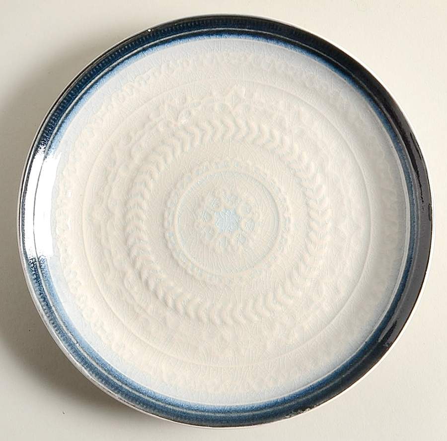 Kenza Eggshell-Black Salad Plate by Roscher & Co-1