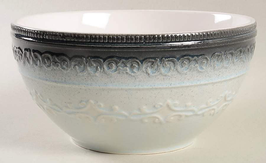 Kenza Eggshell-Black Soup/Cereal Bowl by Roscher & Co-1