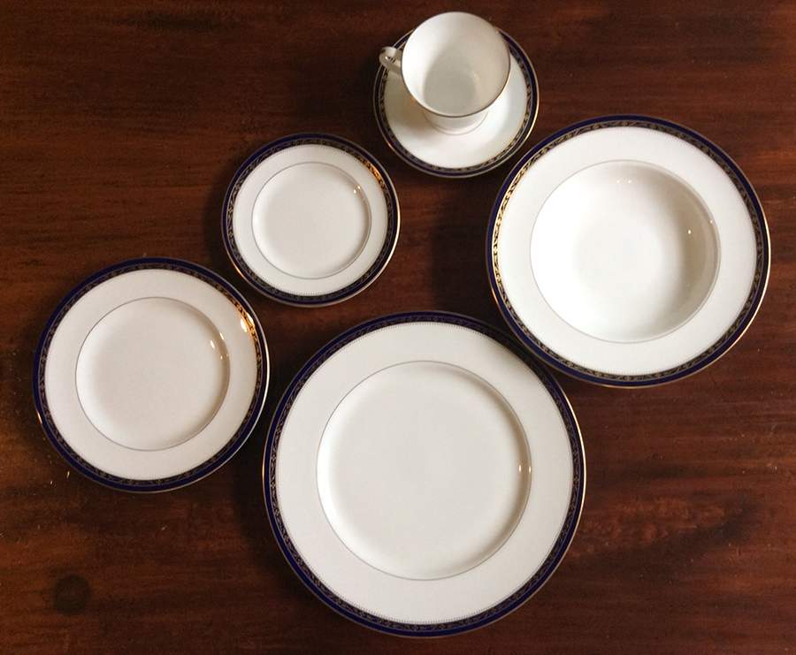 Odette Blue Dinner Plate by Royal Worcester-1