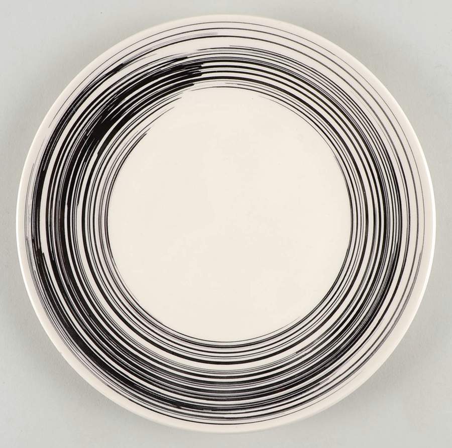 Black Swish Salad Plate by Royal Stafford-1