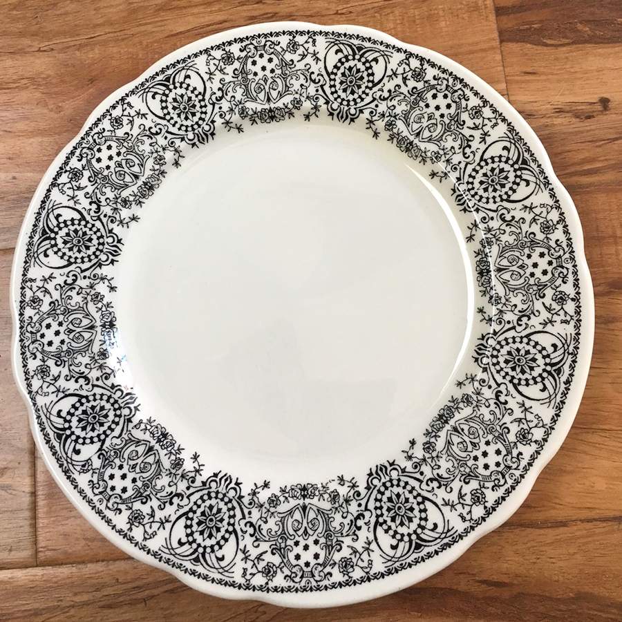 ROJ262 Black Dinner Plate by Royal Jackson-1