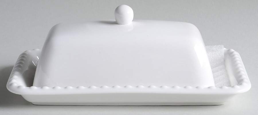 Hobnail (Porcelain) 1/4 Lb Covered Butter by Roscher & Co-1