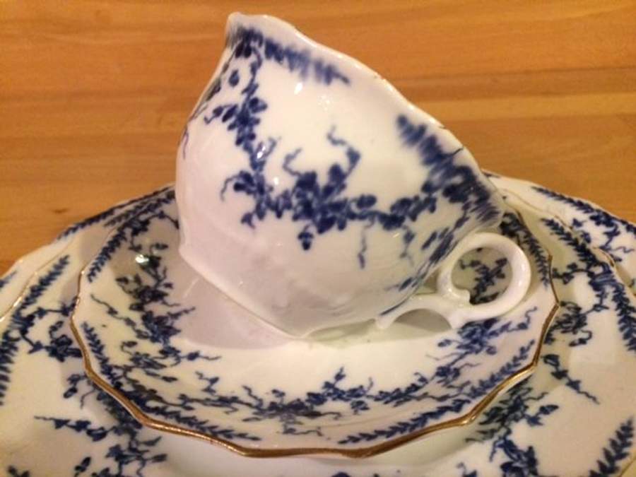 3312X Flat Cup & Saucer Set by R H Plant-1