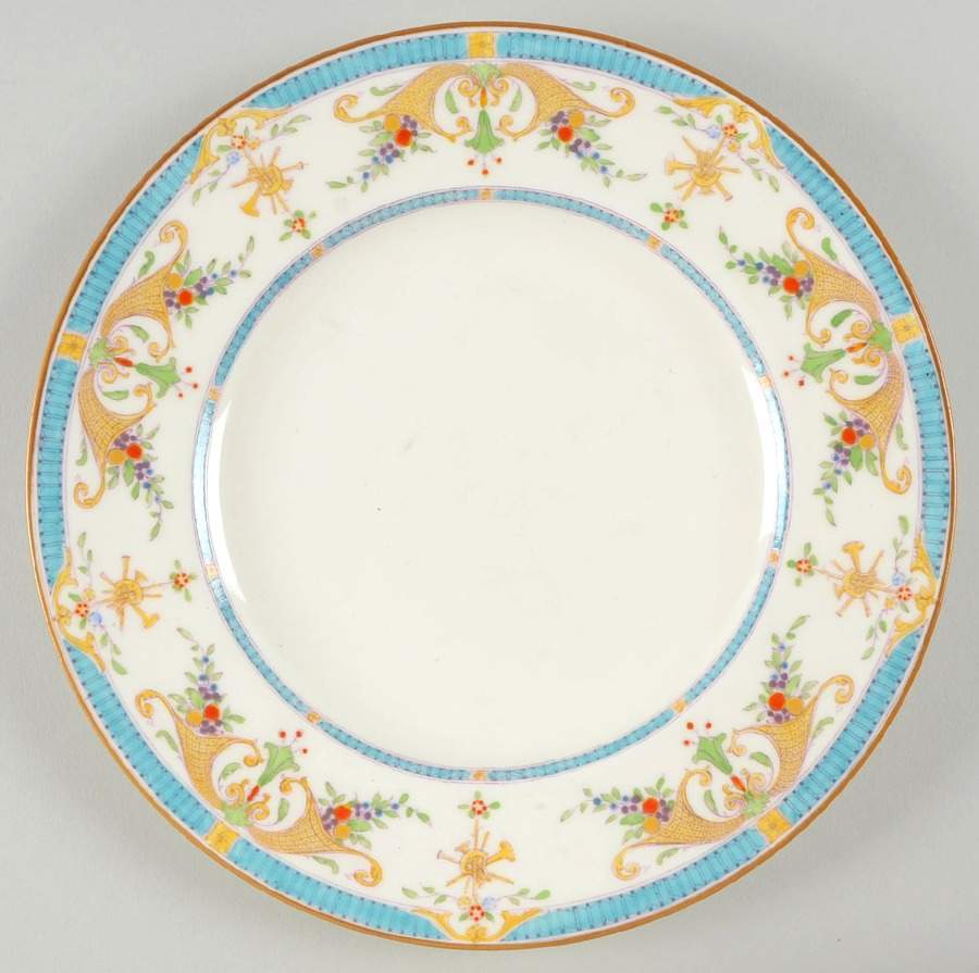 Bordeaux Turquoise Luncheon Plate by Royal Worcester-1