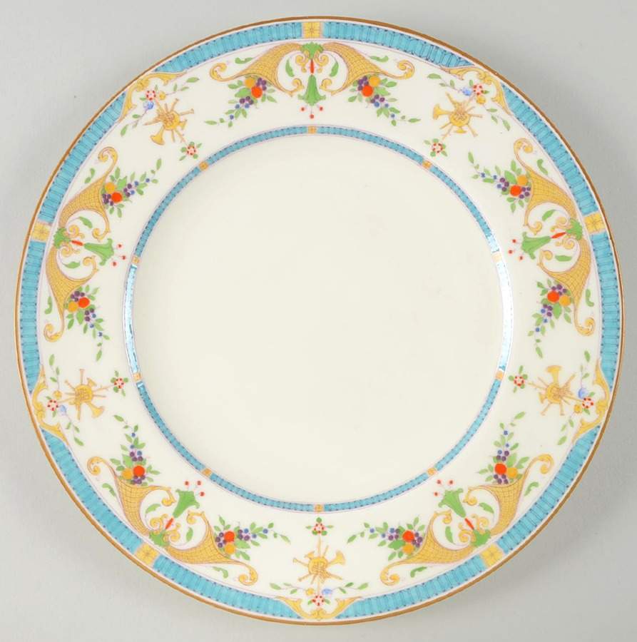 Bordeaux Turquoise Dinner Plate by Royal Worcester-1