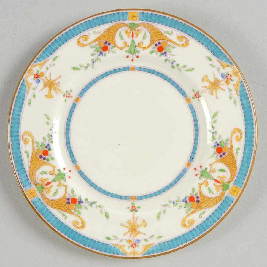 Bordeaux Turquoise Bread & Butter Plate by Royal Worcester-1