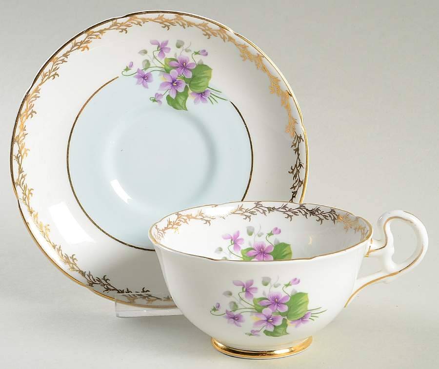 645 Footed Cup & Saucer Set by Royal Grafton-1