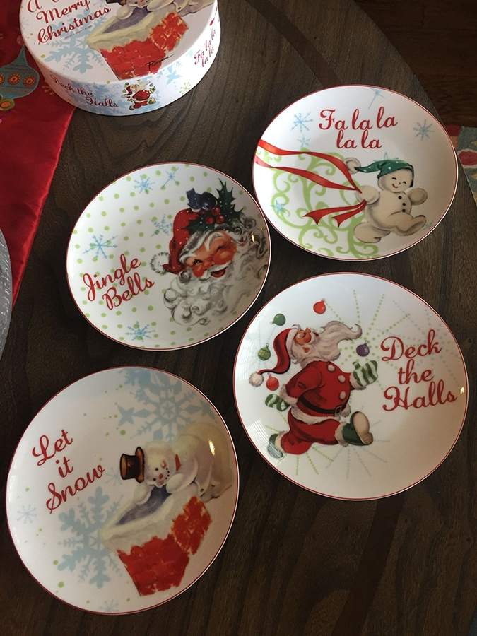 A Very Merry Christmas Salad/Dessert Plate by Rosanna-1