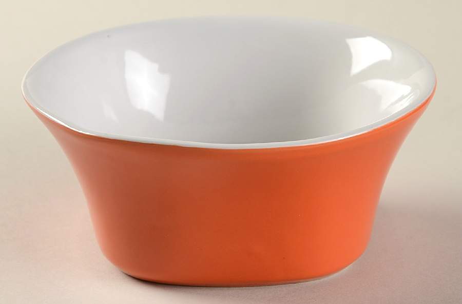 Round and Square Orange Fruit/Dessert (Sauce) Bowl by Rachael Ray-1