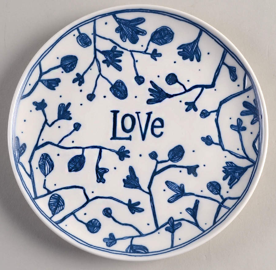 Blue Love Salad/Dessert Plate by Royal Doulton-1